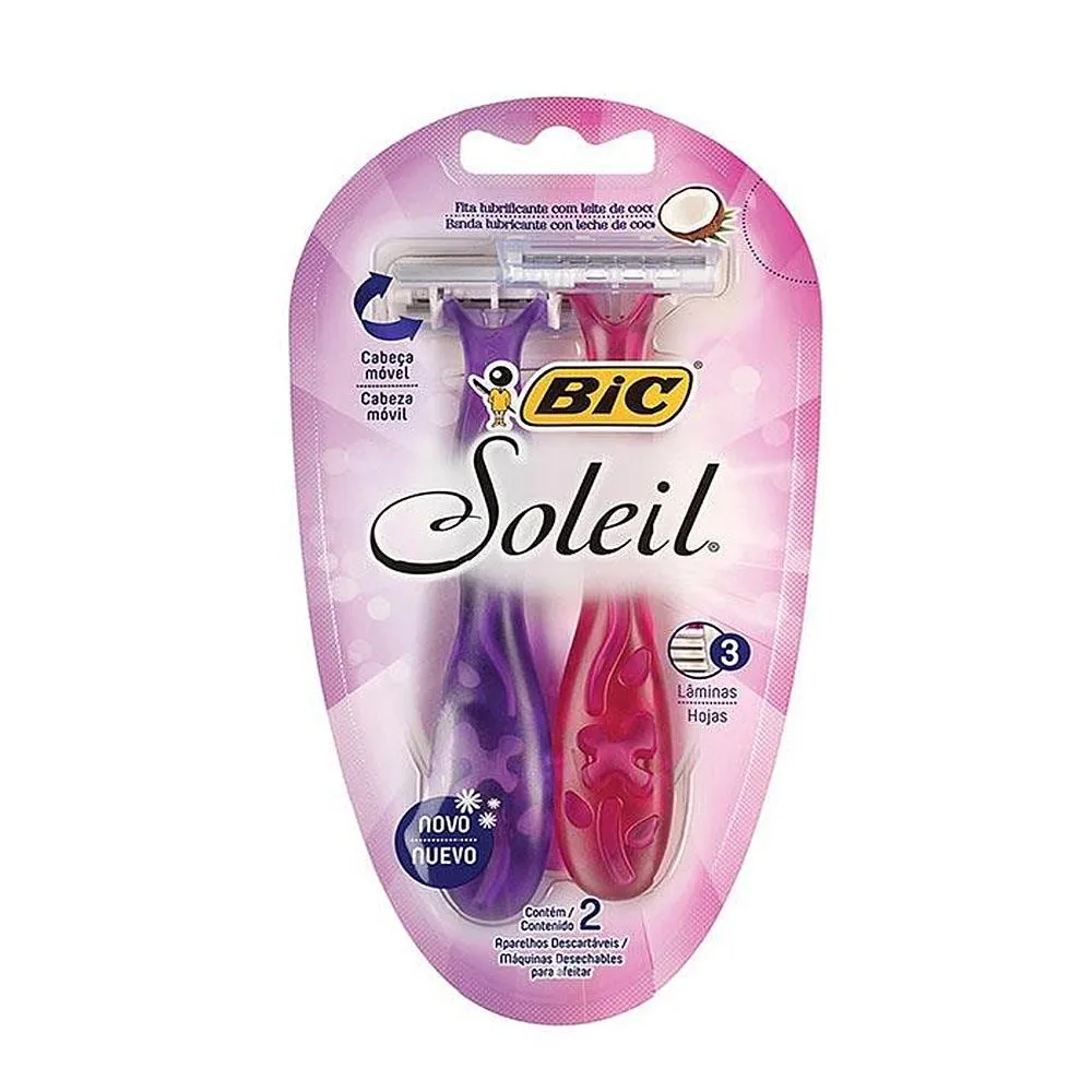 1097843-aparelho-bic-dep-soleil-2un-rosaroxo-g Aparelho de Barbear Bic Soleil Roxo 2 unidades - Imagem 1