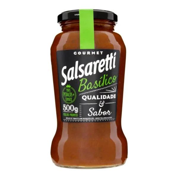 558606 Molho de Tomate Salsaretti Gourmet Basilico 500g