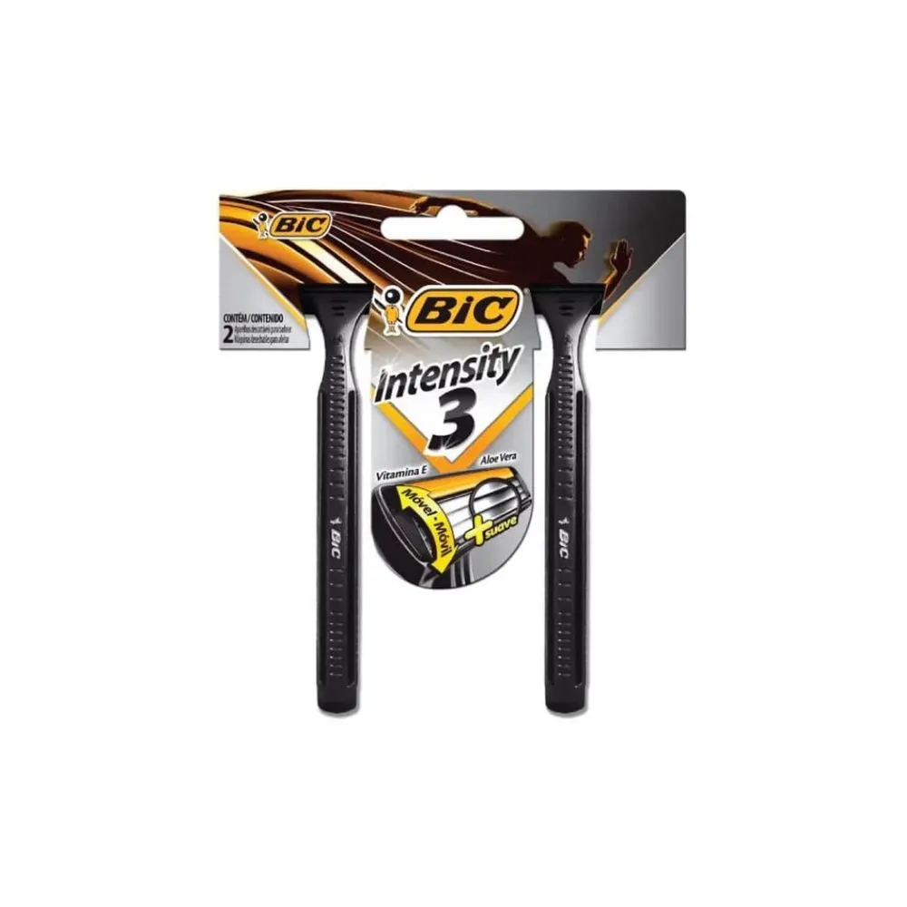 Aparelho-Barbear-Bic-Intensity-2un Aparelho de Barbear Bic Intensity Aloe 2un - Imagem 1