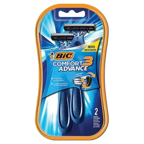 Aparelho-de-Barbear-BIC-Comfort-3-Advance-Pele-Normal-2-un Aparelho de Barbear Bic Comfort 3 Pele Normal 2 unidades