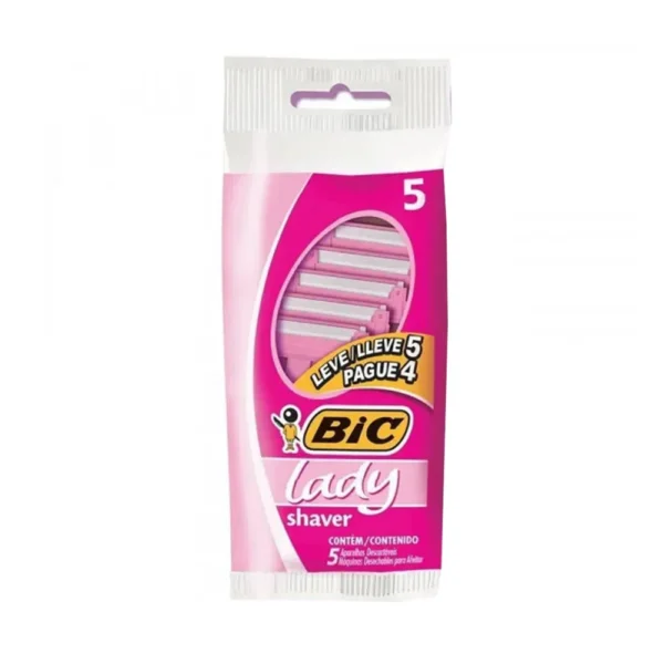 Aparelho-de-Depilar-BIC-Lady-Shaver-Leve-5-Pague-4-Pacote-5un Aparelho de Barbear Bic Lady Shaver 5 unidades