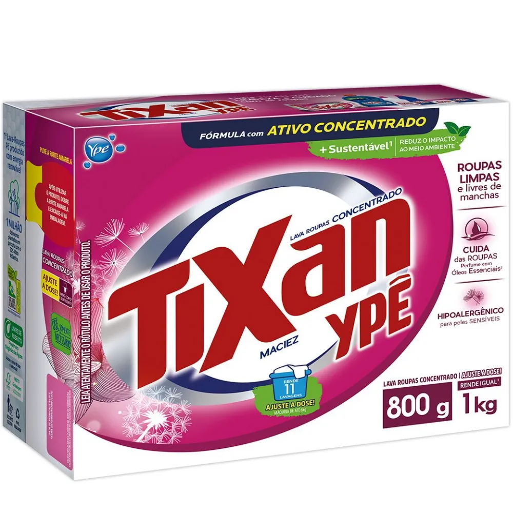 15819_01 Lava roupa Tixan Maciez SC/800g - Imagem 1