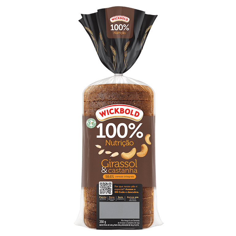 Pão girrasol e castanha Pão Wickbold Girassol e Castanha 350g - Imagem 1