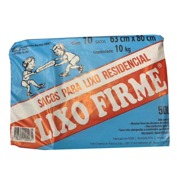 Saco de Lixo Firme 50L C/10Un