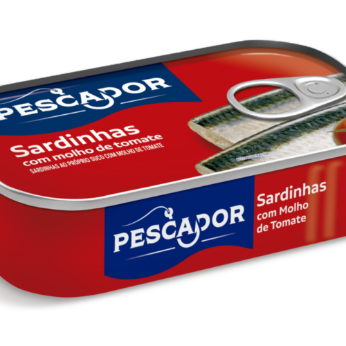 Sardinha vermelha Sardinha em lata com molho de tomate/ Pescador