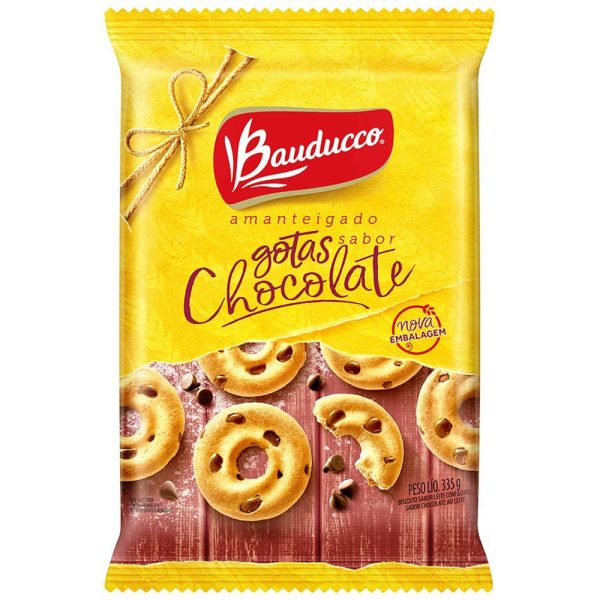 Bisc gotas de chocolate Biscoito Bauducco Amant Gotas de chocolate 335g