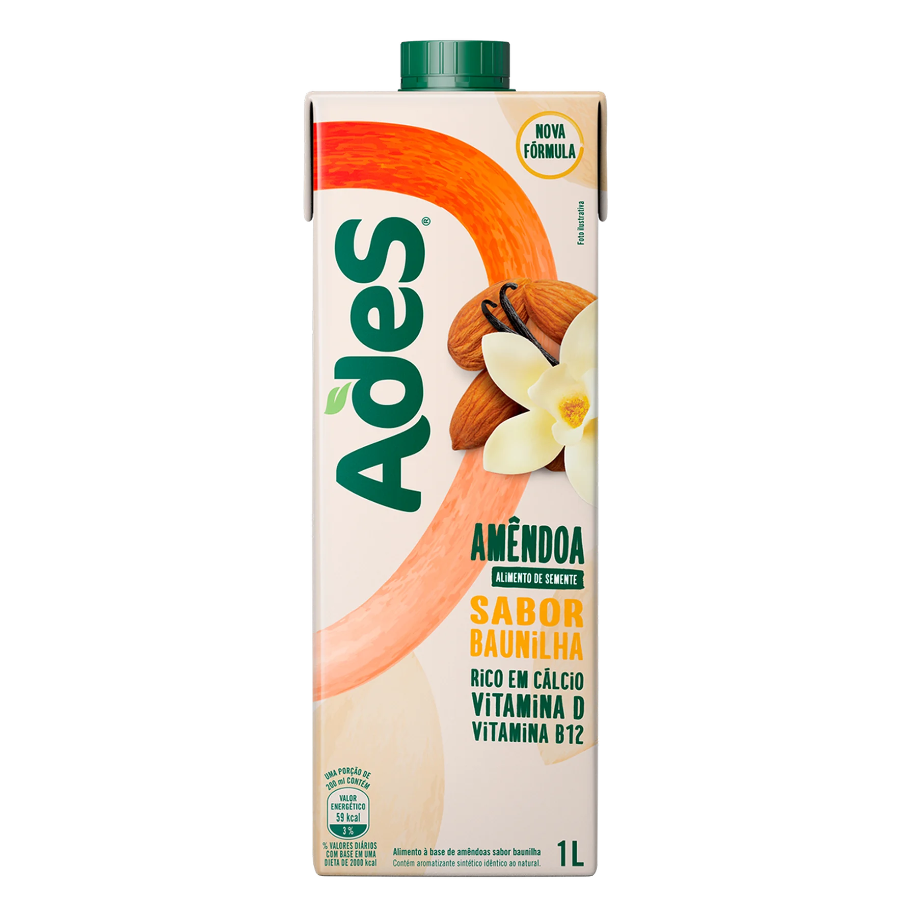 7894900083507 Leite Ades Amendoa Baunilha 1l - Imagem 1