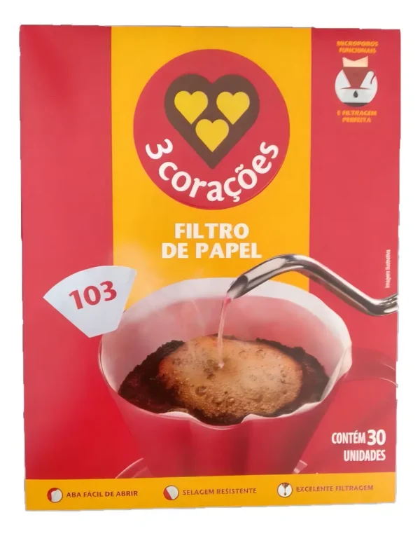 filtro 3 coraçoes Filtro De Papel 3 Corações 103