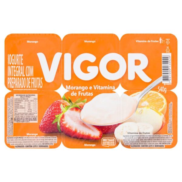 mor e vitaminas Bebida Láctea Vigor Morango E Vitaminas 480g