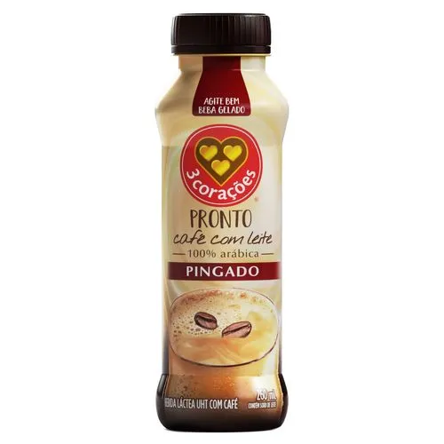 pingado Bebida Láctea 3 Corações Pingado 260ml - Imagem 1