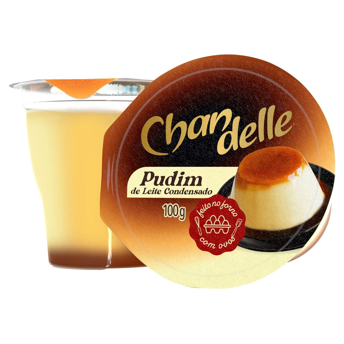 1021958-7898755200027-sobremesa lactea chandelle pudim de leite condensado 100g-chandelle-1 Sobremesa Chandelle Pudim 100g - Imagem 1