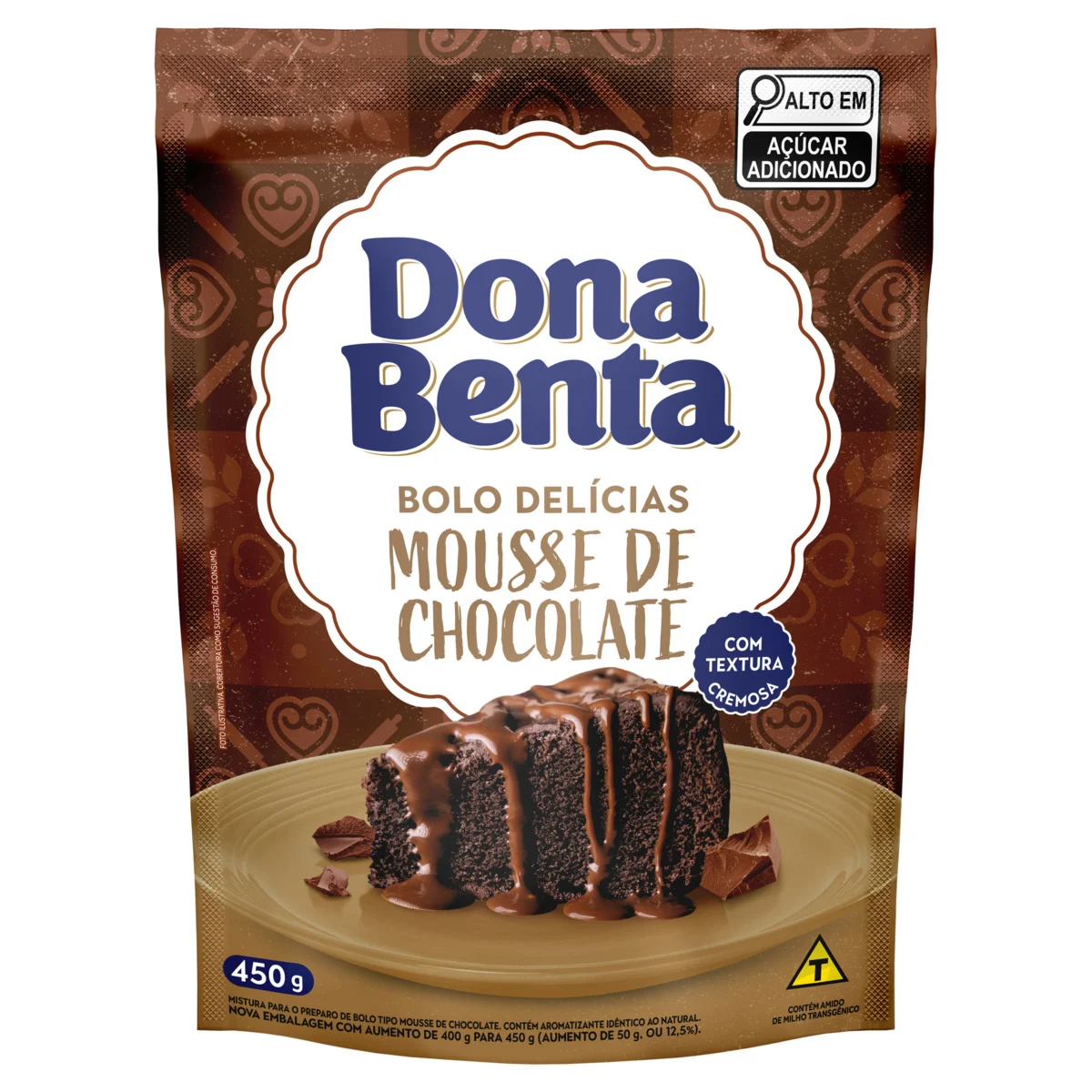 1112597-7896005214015-mistura para bolo mousse de chocolate dona benta 450g-dona benta-1 Massa De Bolo Dona Benta Mousse De Chocolate 450g - Imagem 1