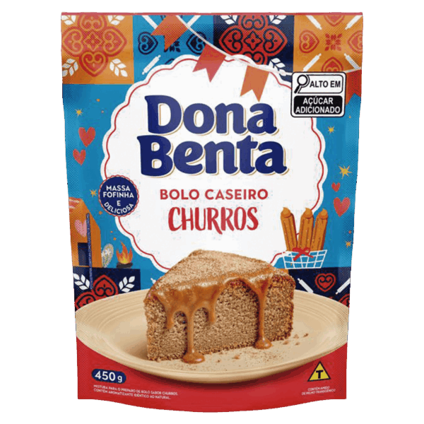7896005215296 - MISTURA PARA BOLO D BENTA CHURROS Mistura Para Bolo Dona Benta Churros 450g
