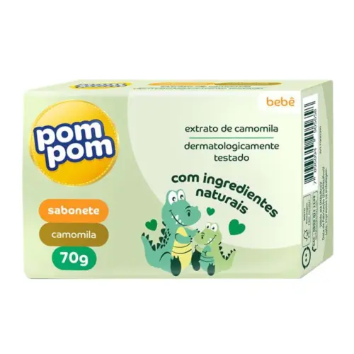 SaboneteInfantilPomPomCamomila701 Sabonete Pom Pom Naturais Camomila 70g