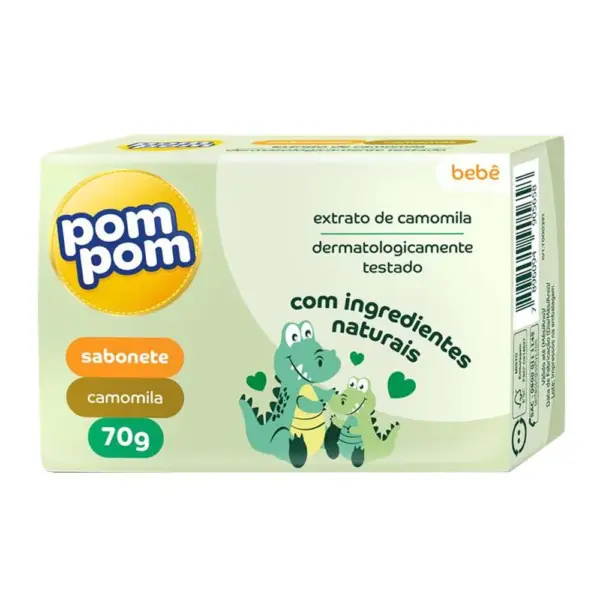 SaboneteInfantilPomPomCamomila701 Sabonete Pom Pom Naturais Camomila 70g